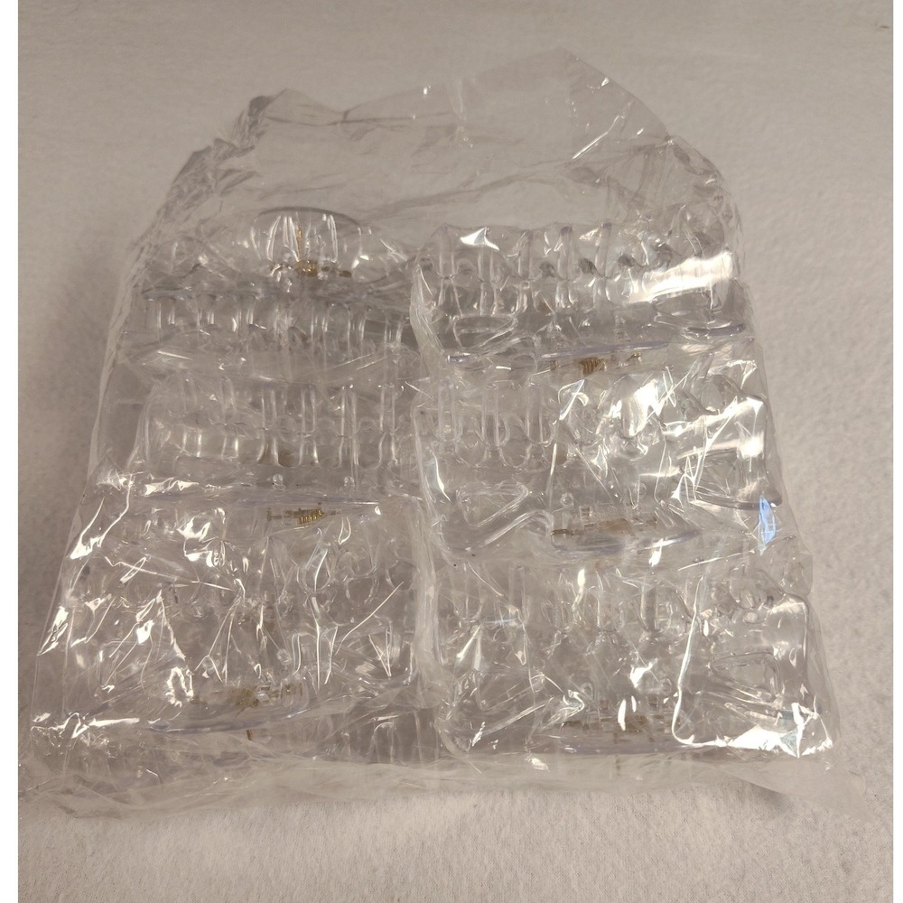 12 Pack Clear Plastic Large Claw Hair Clips Transparent Jaw Clips for Women